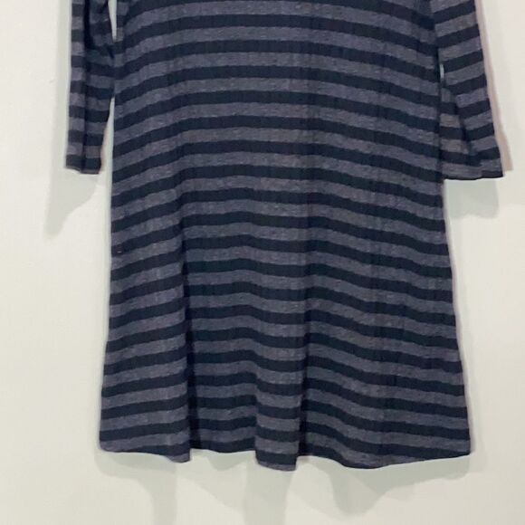 Black & Gray Striped Top By Final Touch. Size Small. - Picture 3 of 5